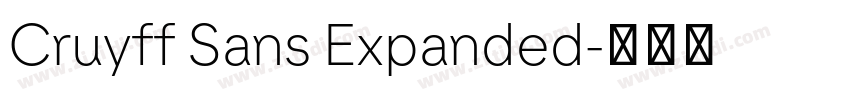 Cruyff Sans Expanded字体转换 Cruyff Sans Expanded字体转换